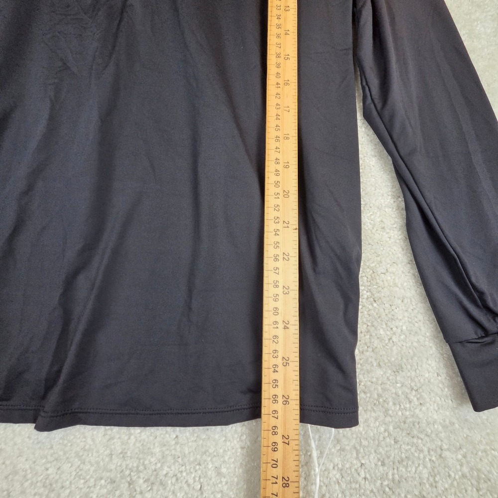 Halara Womens Black Long Sleeve Crew Neck Athletic Top Size M 02837004 NWT - Picture 8 of 8